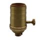 Medium Base Cast/Turned Brass 3-Way  Socket Satin Brass Finish and Lacquered