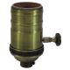 Heavy Wall Solid Brass 3-Way MB Turn Knob Sockets - Antique Brass