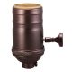 Heavy Wall Solid Brass 3-Way MB Turn Knob Sockets - Bronze