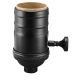 Heavy Wall Solid Brass 3-Way MB Turn Knob Sockets - Black