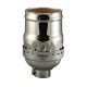 Solid Brass Medium Base Keyless Sockets - Polished Nickel