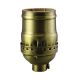 Solid Brass Medium Base Keyless Sockets - Antique Brass