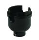 Medium Base Push Thru Phenolic Socket Cap - with Set Screw - Black
