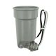 Lampholder- Gray - Die Cast Zinc Metal -1/2in NPT Threaded Stem Locknut Included - 6 in Leads