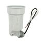 Lampholder- White - Die Cast Zinc Metal -1/2in NPT Threaded Stem Locknut Included - 6 in Leads-Outdoor Use -75W-150W- R40 PAR 38
