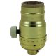 Full-Range Dimmer Socket with Ivory Turn Knob - Polished Gilt (Leviton)