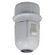 VLM E27 3-Piece Half Threaded Phenolic Socket with On/Off Rocker - White