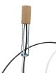 4" Candelabra Base Socket with 1/8F Hickey - Inward Facing Threads - 26" 105 Degree Black and White Leads