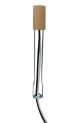6" Candelabra Base Socket with 1/8F Hickey - Inward Facing Threads - 26" 105 Degree Black and White Leads