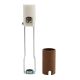 Candelabra Base 4" High Heat Porcelain Socket - Inward Facing Threads - 1/8 IPS-Nickel Plated Screw Shell