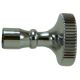 Brass Key Knob for Turn Sockets - Polished Nickel