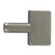 Oversized Brass Key Knob for Turn Sockets - Polished Nickel