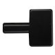Oversized Brass Key Knob for Turn Sockets - Black