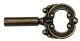 Antique Key For Turn Knob Sockets - Metal - Antique Brass - # 4-36 Female Thread