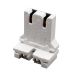 Medium Base Fluorescent Lampholder - T8 - Low Profile - Slide On - White