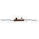 Pole Lamp Dimmer LED - 50W - Rb # J-51B - Brass and Black Knobs