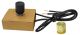 Dimmer Mini 100W Inc / 20W LED - with  2 Knobs (1 Brass + 1 Black) - UPC