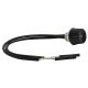 On/Off Rotary Button Switch - Black 5" Leads