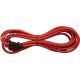 11FT Rayon Covered SVT/2 Cord Set - Red Rayon, Black Plug