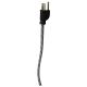 SVT 18/3 11 FT Rayon Covered Cord Set with Black Plug - Black and White Houndstooth Pattern