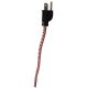 SVT 18/3 11 FT Rayon Covered Cord Set with Black Plug - Red and White Houndstooth Pattern
