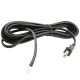 16FT Rayon Covered SPT-2 Cord Set - Black Rayon, Black Plug