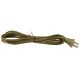 Vinyl Plastic SPT-1 Cord Sets With Molded On Plugs - 10FT Antique Gold