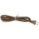 Vinyl Plastic SPT-1 Cord Sets With Molded On Plugs - 10FT Bronze