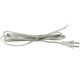Vinyl Plastic SPT-1 Cord Sets With Molded On Plugs - 10FT Clear Silver
