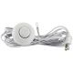 Pillow Floor Switch with 11FT SPT-1 Cord Set White Switch with White Wire