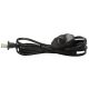 Full Range Dimmer Switch with 11FT SPT-2 Cord Set Black Switch with Black Wire