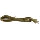 Vinyl Plastic SPT-2 Cord Sets With Molded On Plugs - 8FT Antique Gold