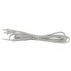 Vinyl Plastic SPT-2 Cord Sets With Molded On Plugs - 8FT White with Printing