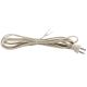 Vinyl Plastic SPT-2 Cord Sets With Molded On Plugs - 8FT Ivory