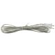 Vinyl Plastic SPT-2 Cord Sets With Molded On Plugs - 12FT Clear Silver
