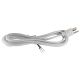 SVT 3-10FT Vinyl Plastic Cord Set With Molded On Plug - White