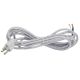 SVT 3-10FT Vinyl Plastic Cord Set With Molded On Plug - White with Printing