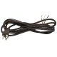 SVT 3-10FT Vinyl Plastic Cord Set With Molded On Plug - Brown with Printing