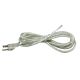 SVT 3-10FT Vinyl Plastic Cord Set With Molded On Plug - Clear Silver