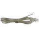 SVT 2-10FT Vinyl Plastic Cord Set With Molded On Plug - Clear Silver