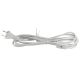 On-Off Line Switch with 9FT SPT-2 Cord Set White Wire with White Switch