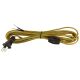 12 Foot Rayon Covered SPT-1 Cord Set with On/Off Line Switch Installed - Gold