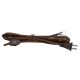 12 Foot Rayon Covered SPT-1 Cord Set with On/Off Line Switch Installed - Brown