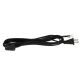 12 Foot Rayon Covered SPT-1 Cord Set with Hi/Lo Dimmer Line Switch Installed - Black