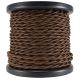 Rayon Covered Twist Wire - Brown 2-Wire 100 FT Spool