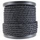 Rayon Covered Twist Wire - Black 3-Wire 100 FT Spool