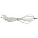 VLM Oval Euro Style In-Line Toggle Switch with 5 Foot Cord Set - White