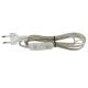 VLM Oval Euro Style In-Line Toggle Switch with 5 Foot Cord Set - Clear