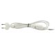 VLM Oval Euro Style In-Line Slide Switch with 5 Foot Cord Set - White