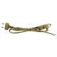 VLM Oval Euro Style In-Line Slide Switch with 5 Foot Cord Set - Gold